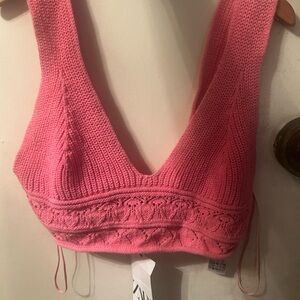 Zara Pink Knit Bra Top